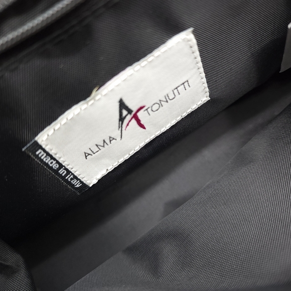 Alma Tonutti Handmade Italian Artisan Black Metallic Woven Crossbody Handbag - Picture 11 of 16